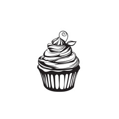 vector illustration of a cupcake