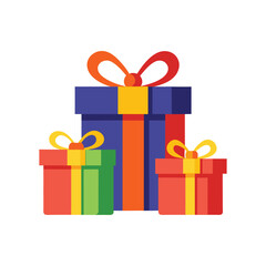set of colorful gift boxes