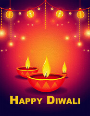 Happy Diwali illustration. Pattern for banners, covers, greeting cards, for printing on wall decorations.