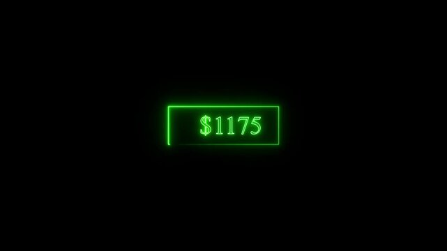 Growing concept Dollar is rising up with money, 0 dollar to 2100 dollar making animation. 