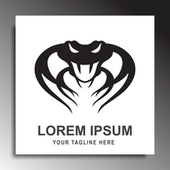 snake vector logo design with white background