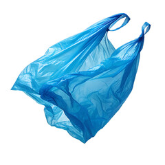 Fototapeta premium Floating Plastic Bag: Capture the simple elegance of a light blue plastic bag gently floating against an uncluttered backdrop. Evoking a sense of lightness and environmentally conscious awareness.