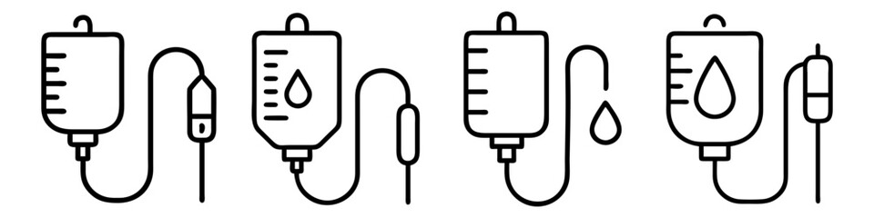 iv drip icon, iv drip line art - simple line art of iv drip, perfect for iv drip logos and icons