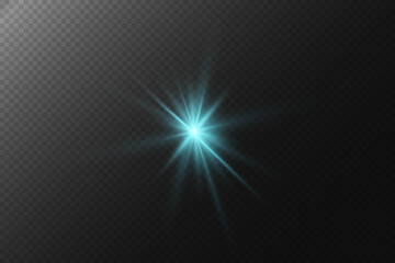 Magic star flash, light rays of light, flare of lines and explosion.