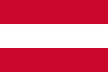 Austria official flag icon, graphic europe emblem sign, travel vector illustration .
