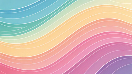 Fototapeta premium Abstract Geometric Wave Shape With Gradient Soft Colorful Background