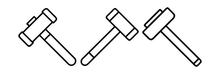 sledgehammer icon, sledgehammer line art - simple line art of sledgehammer, perfect for sledgehammer logos and icons