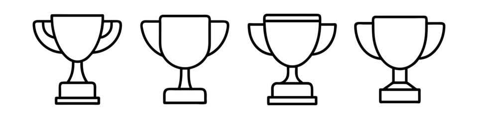 trophy icon, trophy line art - simple line art of trophy, perfect for trophy logos and icons
