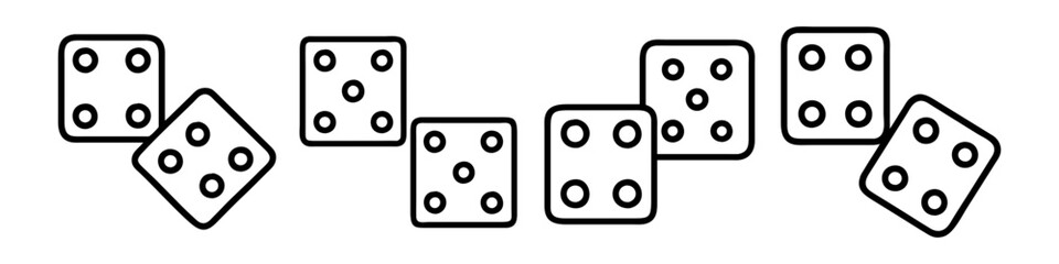 dice icon, dice line art - simple line art of dice, perfect for dice logos and icons