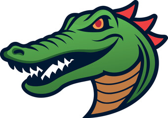 cartoon crocodile with a smile vector 