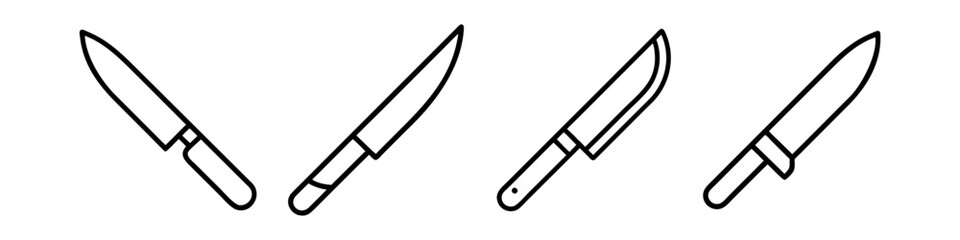 knife icon, knife line art - simple line art of knife, perfect for knife logos and icons