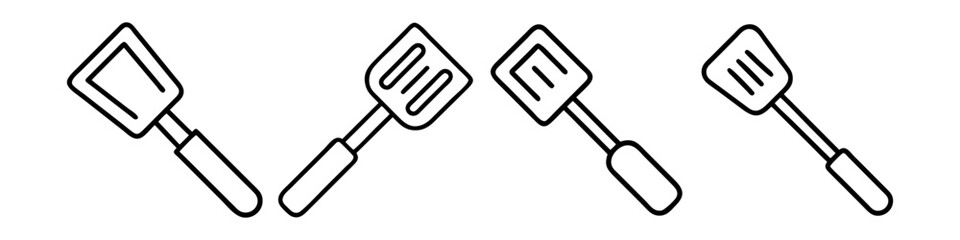 spatula icon, spatula line art - simple line art of spatula, perfect for spatula logos and icons