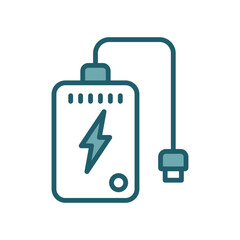 Obraz premium power bank icon vector design template simple and clean