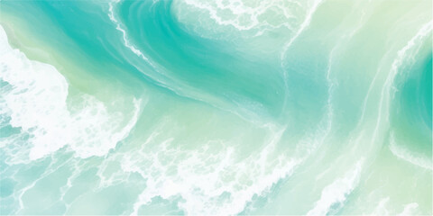 Serene Soft Blue and Green Watercolor Ocean Wave Design, Perfect for Use as a Subtle Background in High-Quality Abstract Graphic and Artistic Visual Projects.
