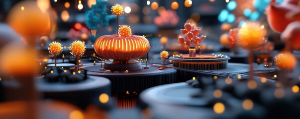 Explore the Future A Vibrant digital landscape of interconnected AI systems and interactive platforms visualized with striking color and depth Witness the seamless integration of technology and