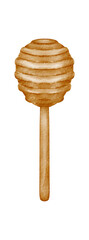 watercolor honey dipper