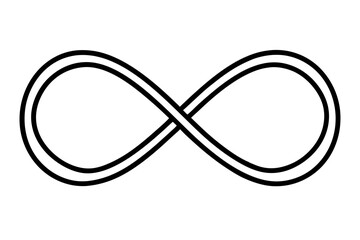 Fototapeta premium Infinity & Heart Line Art Vector