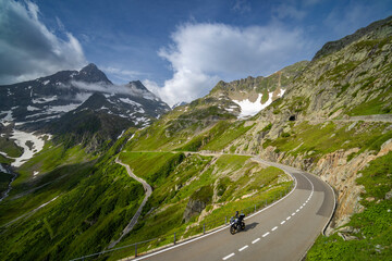 Landscape near Sustenpass with high alpine road, Innertkirchen - Gadmen, Switzerland