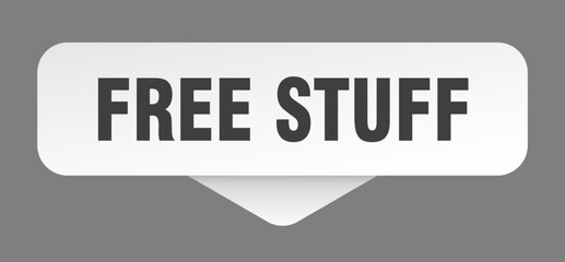 free stuff sticker. free stuff sign isolated on gray background