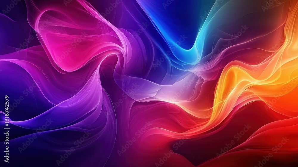 Poster abstract background with colorful waves and vibrant fluid art features. a mesmerizing design that ca