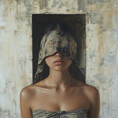 Veiled in Mystery: A Woman's Silent Portrait
