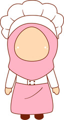 Cute girl chef