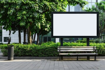 Signboard Billboard Mockup and Template Empty Frame for Logo Presentation Graphic Design