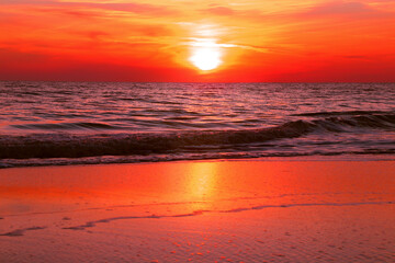 Obraz premium wonderful summer view, awesome nature scene in Greece, Corfu, Santa barbara beach