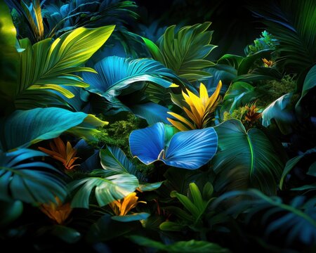 Explore a vibrant jungle ecosystem powered by smart technology environment featuring real-time AI analytics and feedback on plant health Discover how sensors monitor growth, optimize resources, and