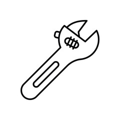 Carriage Wrench Vector icon