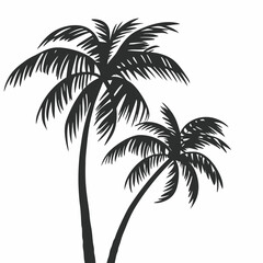 tree silhouettes with white background