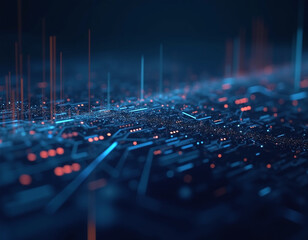 abstract  digital waves - techno background