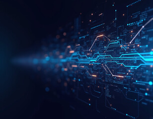 abstract  digital waves - techno background