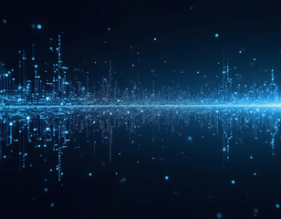 abstract  digital waves - techno background