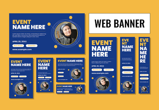 Internal Corporate Events Web Banner Design Template