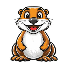 Obraz premium Otter cartoon vector illustration 