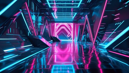 Electric blue lines of glowing motion create a bright, abstract energy wave