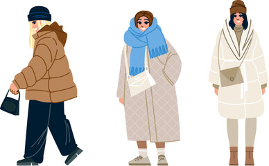 boots woman winter fashion vector