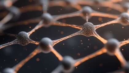 Intricate Network of Glowing Nodes and Connections