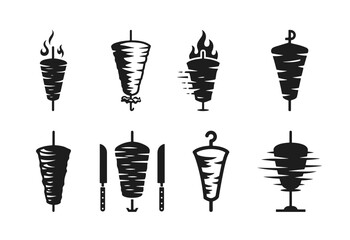 Vector illustration doner kebab logo templates provide aesthetic and functional solutions.