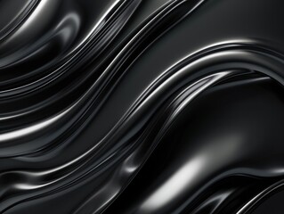 Metallic Elegance: High-End Abstract Texture with Silver-Gray Metal Lines on Black Canvas.