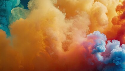 Abstract colorful smoke on black background. 5