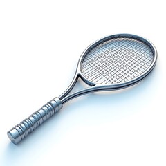 3D Tennis Racket isolated on a white background