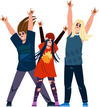 headbang metal concert vector