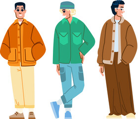 loafers man spring fashion vector