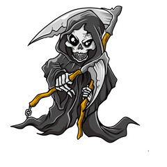 pirate skull with a sword