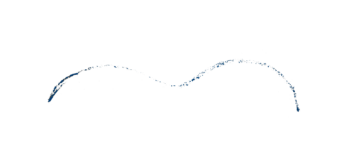 Draw a blue pencil line separated on a transparent background.