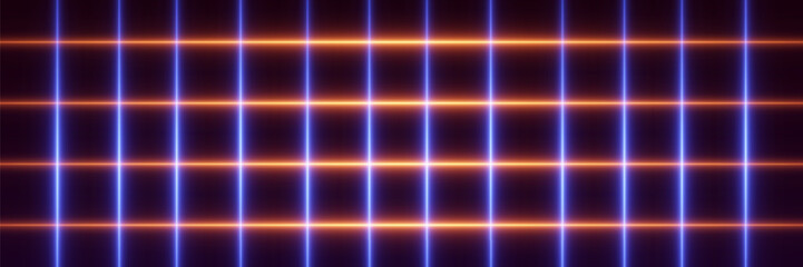 Neon bright background, light grid of lines and light. Vector illustration EPS10