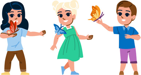 Obraz premium nature butterfly kid vector