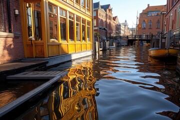Discover charming Amsterdam canal views See user-generated reviews appearing on digital storefronts showcasing the vibrant reflections of historic buildings and quaint houseboats along the